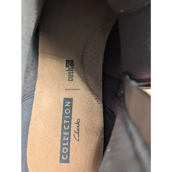 Clarks | Raisie Vita Boot Ankle Leather Zip Up & Tie | Sz 9.5 W - Picture 11 of 12